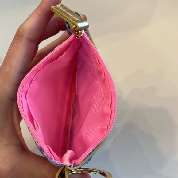 Lilly Pulitzer Zip Key ID and Card Case in Shade Seekers, scrunchie, koozie - Picture 6 of 8